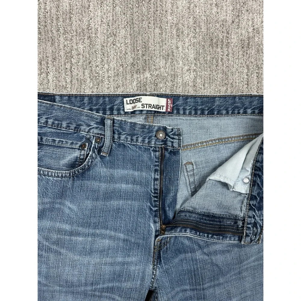 Vtg Levi's 569 Jeans Men 36x34 Fits 38x33.5 Blue Denim Loose Straight Baggy Y2K